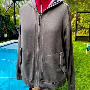 CAT CATERPILLAR 💯% Cotton Heavyweight Full Zip Hooded Sweater |Size XL